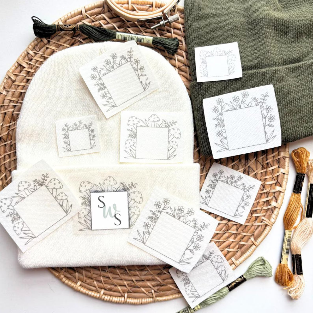 Printable Cottage Core Beanie Stick & Stitch Pattern Templates - PDF D ...