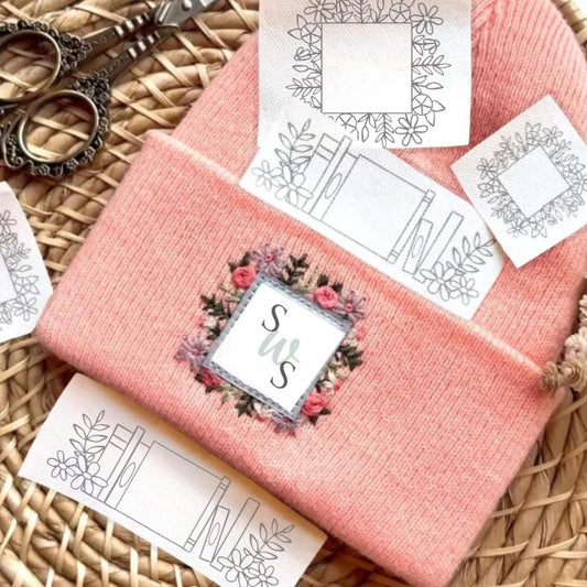 Floral Beanie Stick & Stitch Embroidery Pack