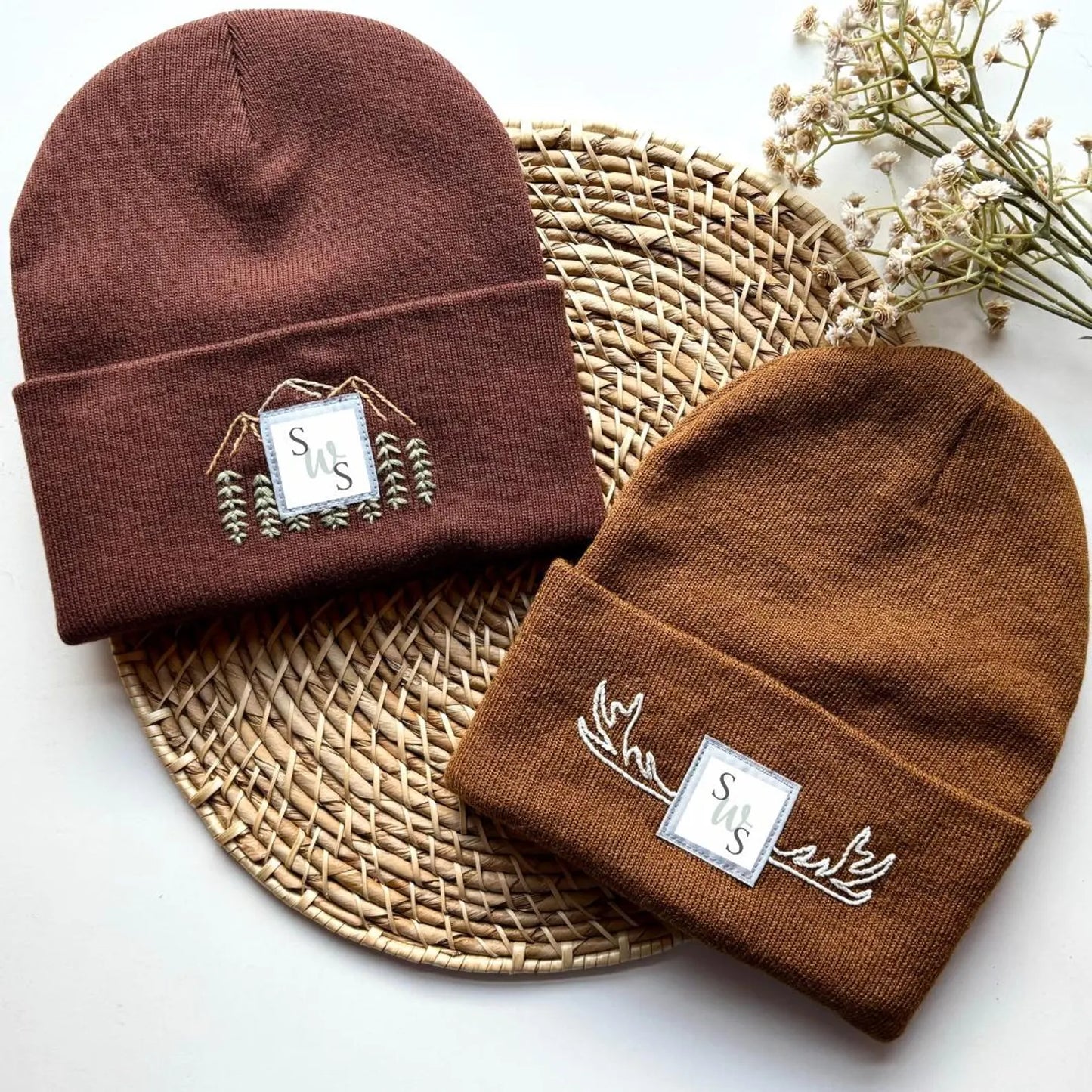 Floral Beanie Stick & Stitch Embroidery Pack