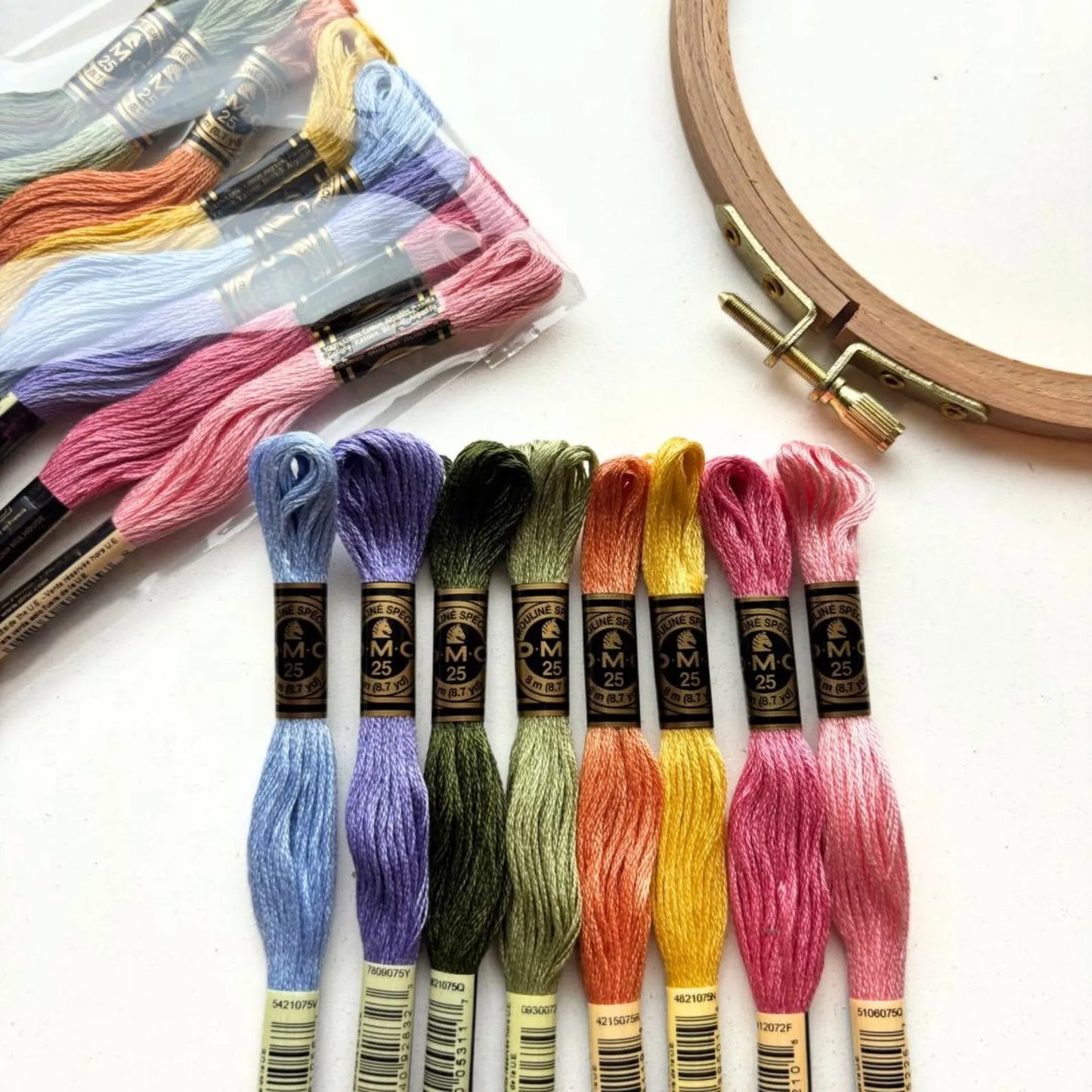 Colorful DMC Embroidery Thread (8 Pack)