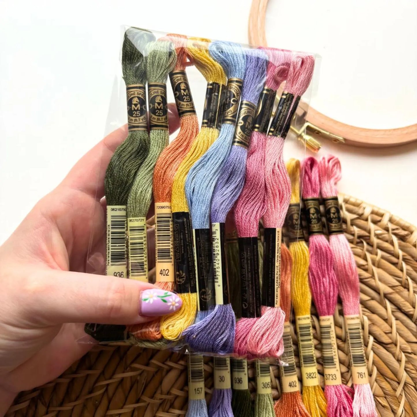 Colorful DMC Embroidery Thread (8 Pack)