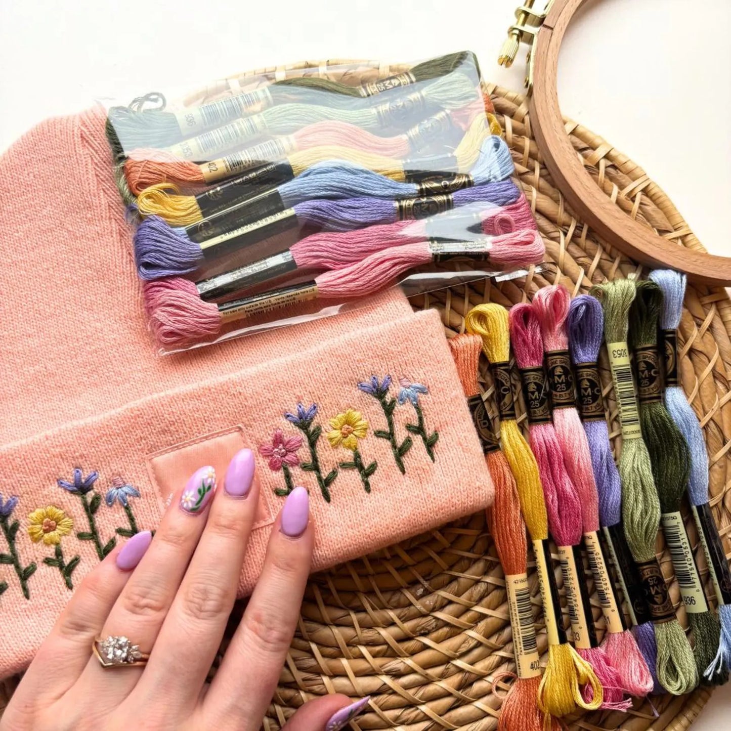 Colorful DMC Embroidery Thread (8 Pack)