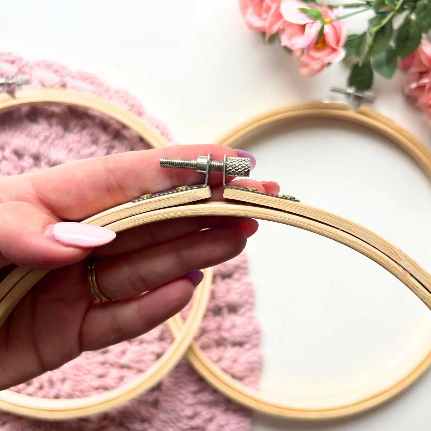 8 inch Bamboo Wooden Embroidery Hoops