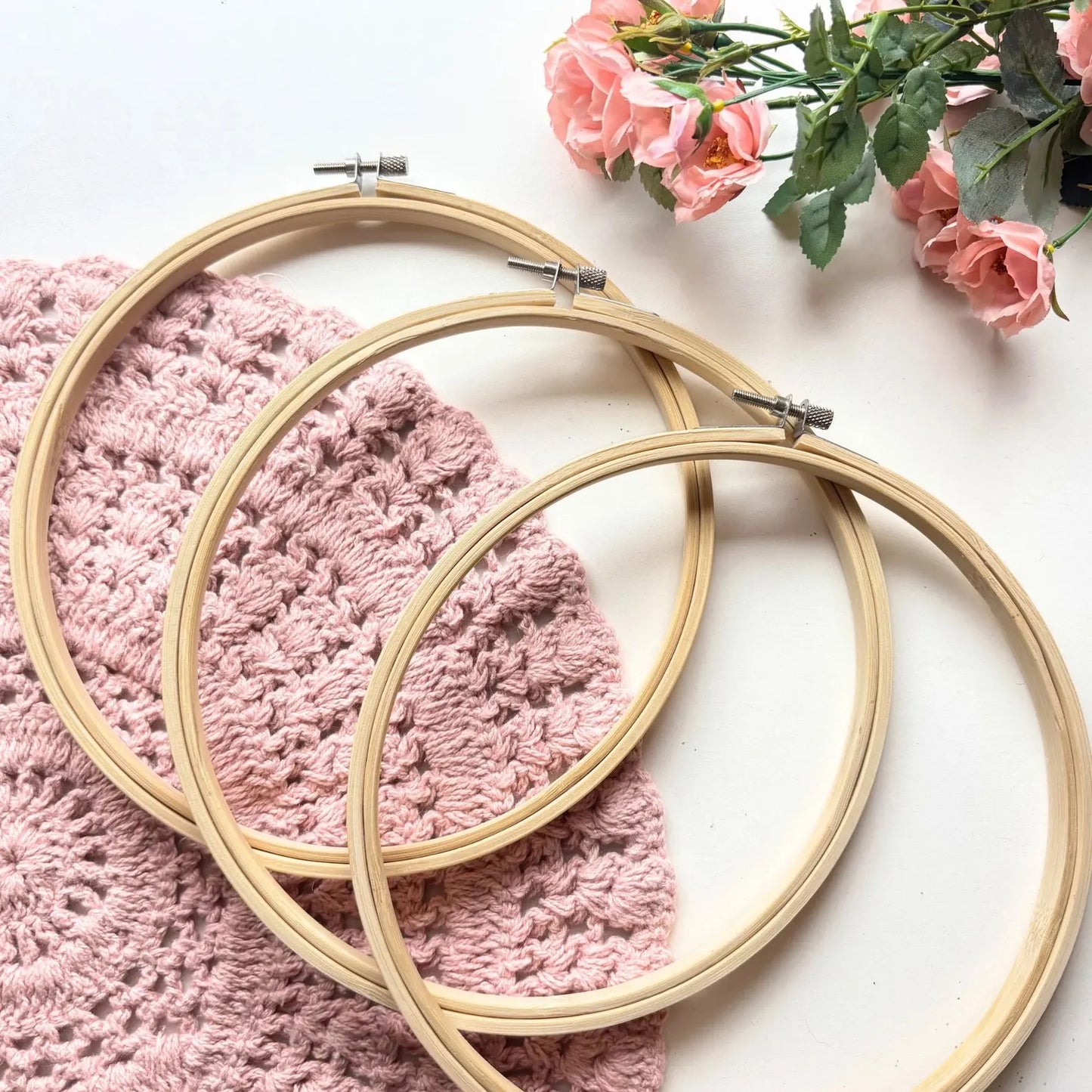 8 inch Bamboo Wooden Embroidery Hoops