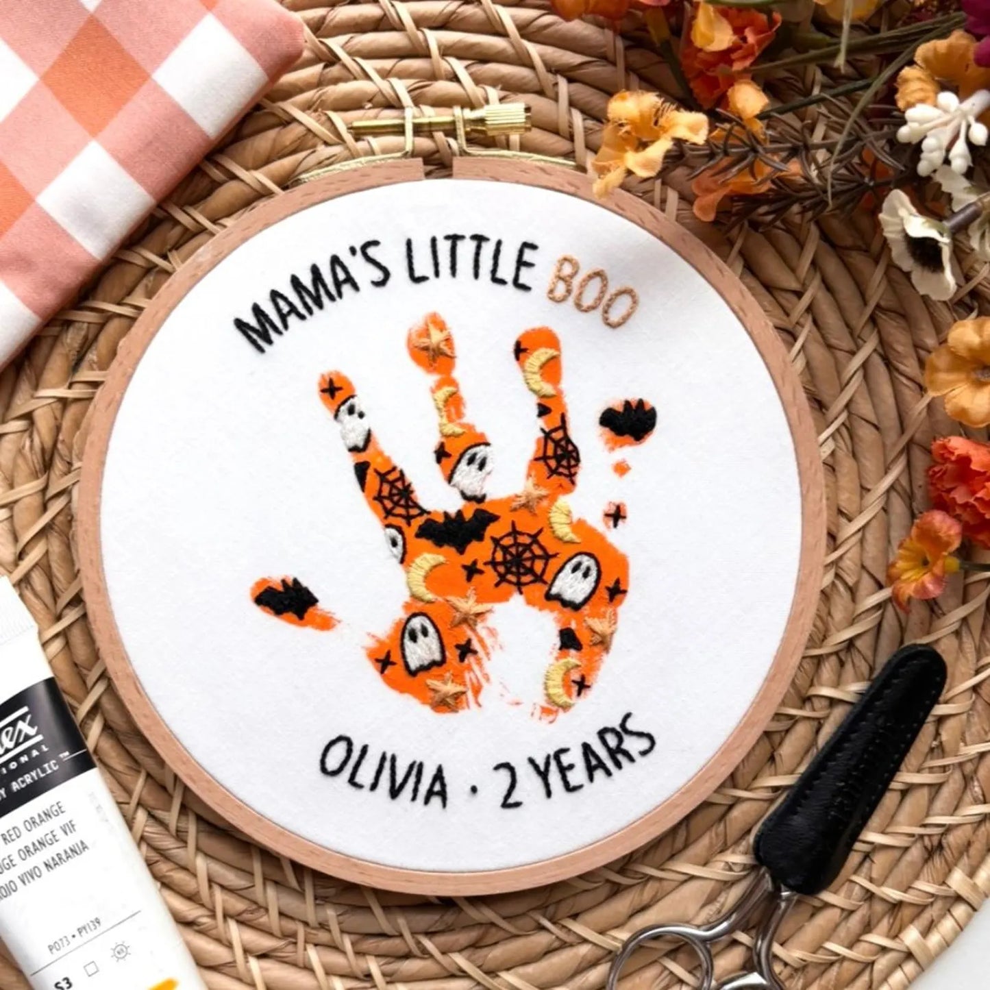 Halloween Handprint Keepsake Printable PDF Pattern