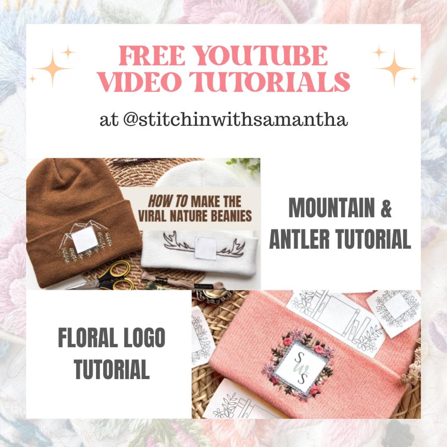Nature Beanie Stick & Stitch Outdoor Embroidery Pack