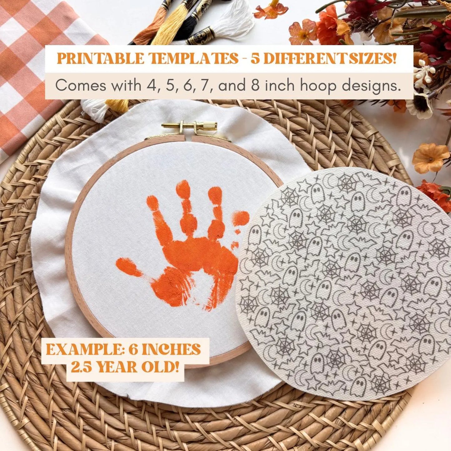 Halloween Handprint Keepsake Printable PDF Pattern