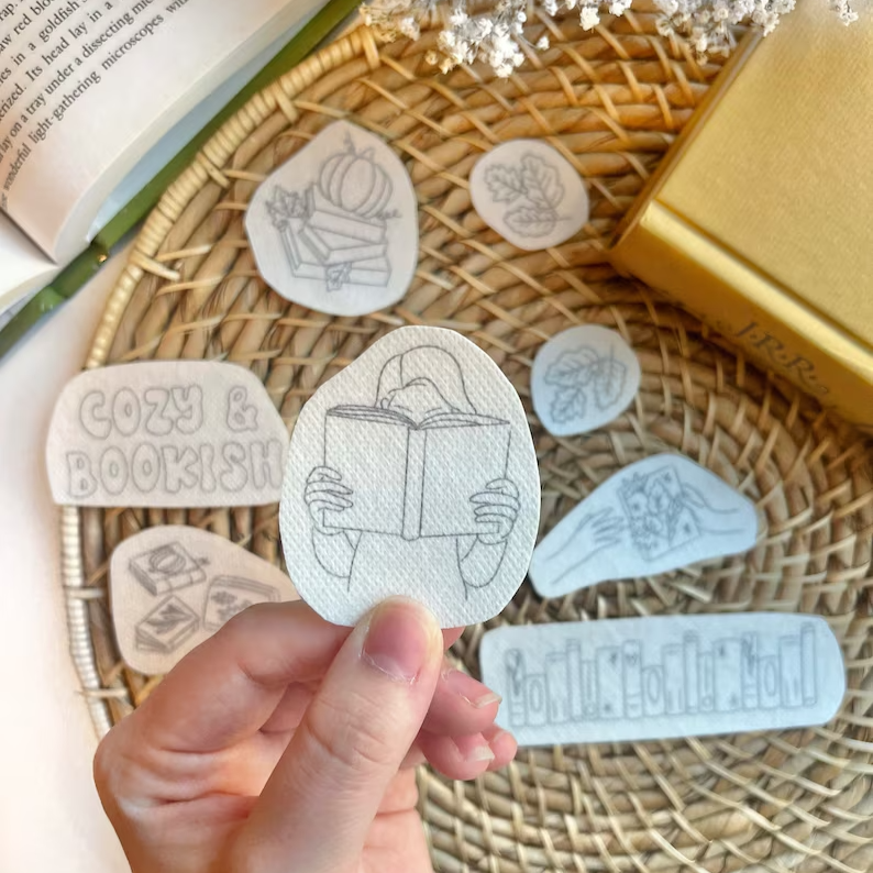 Bookish Fall Stick and Stitch Hand Embroidery Designs