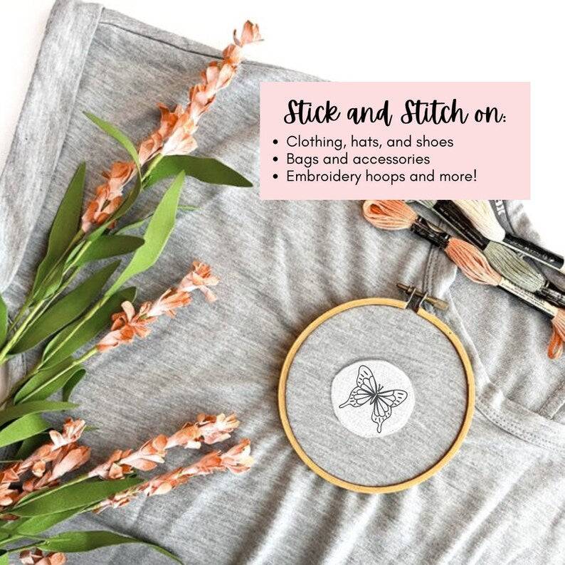Butterfly Stick and Stitch Whimsical Embroidery Pack