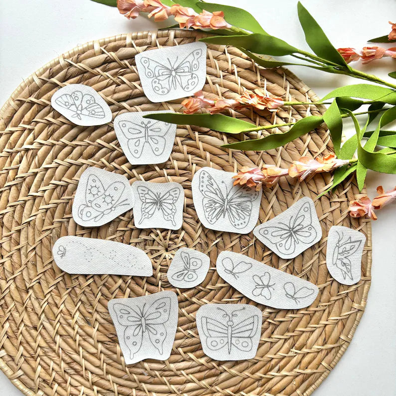 Butterfly Stick and Stitch Whimsical Embroidery Pack