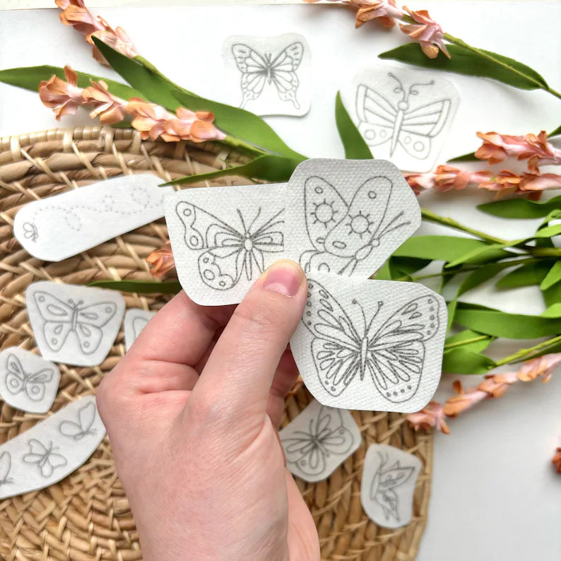 Butterfly Stick and Stitch Whimsical Embroidery Pack