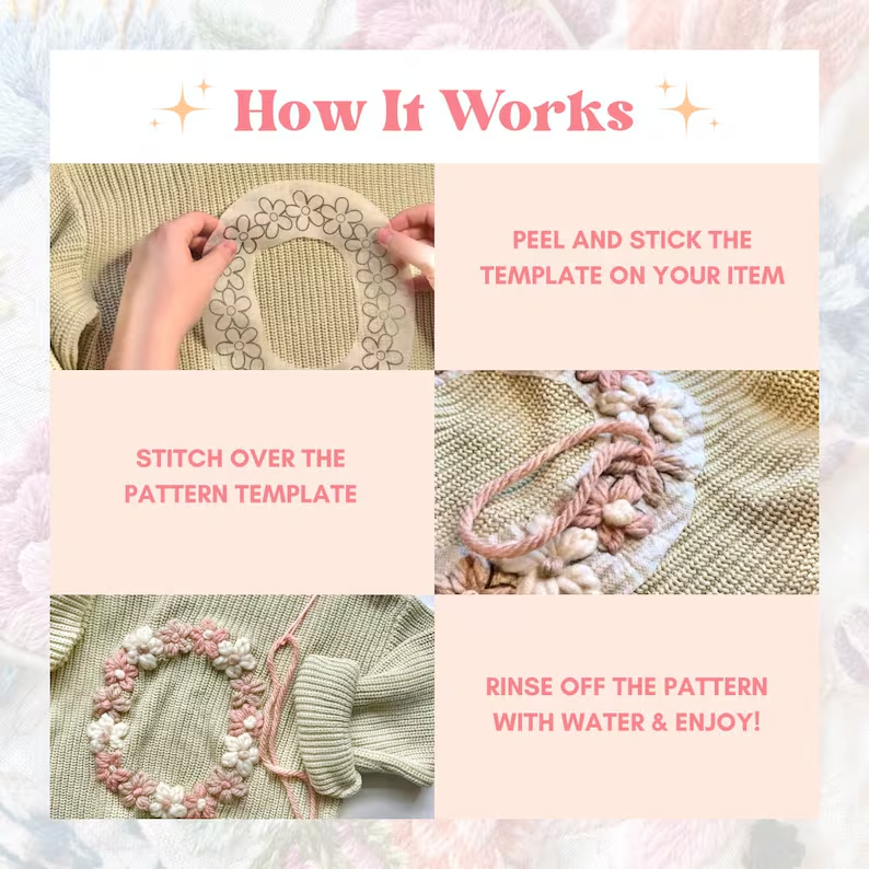 DIY Flower Initial Hand Embroidered Sweater (Kit + YouTube Tutorial!)