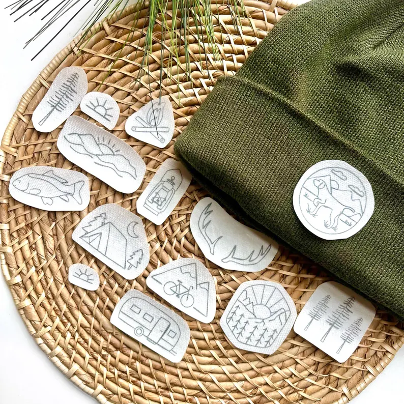 Printable Outdoor Stick & Stitch Embroidery PDF Templates