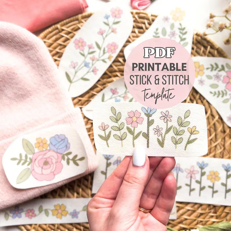 Colorful Flower Stick and Stitch Embroidery Patterns (Color + Stitch Guides!)