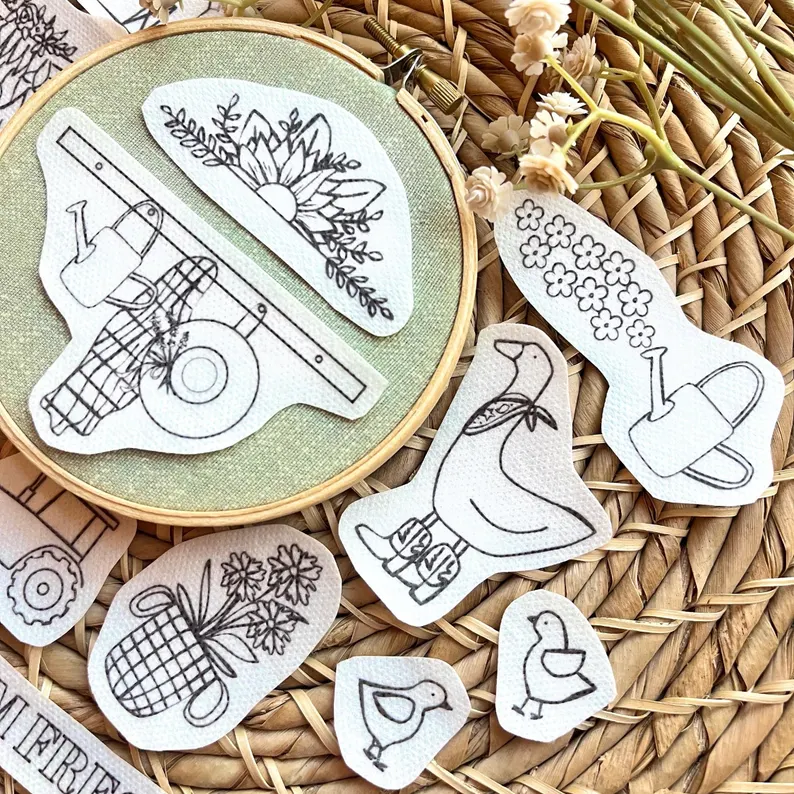 Farmhouse Printable Stick and Stitch Embroidery Designs