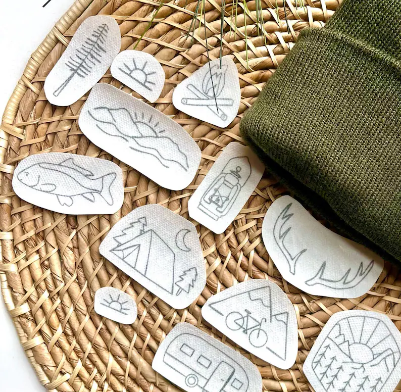 Printable Outdoor Stick & Stitch Embroidery PDF Templates