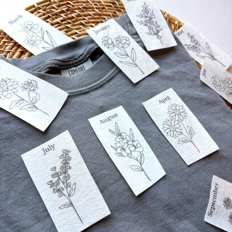Birth Flower Stick & Stitch Embroidery Patterns