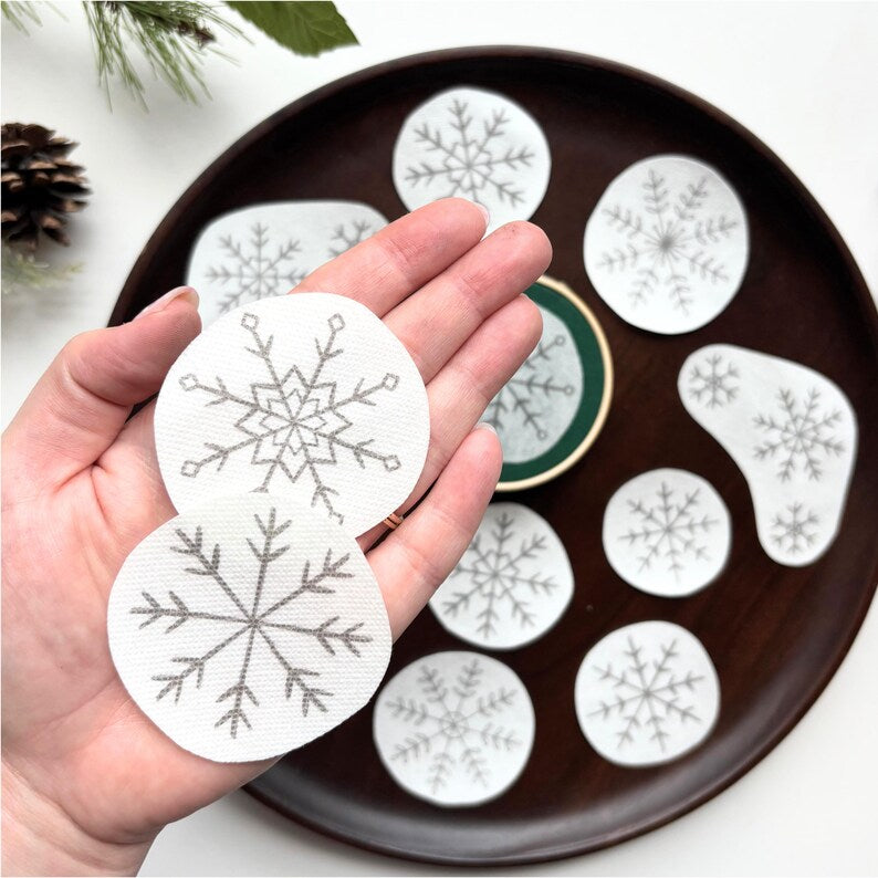 Snowflake Embroidery Stick and Stitch Christmas Ornament Pack