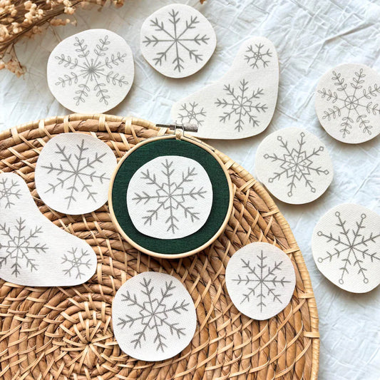 Snowflake Embroidery Stick and Stitch Christmas Ornament Pack