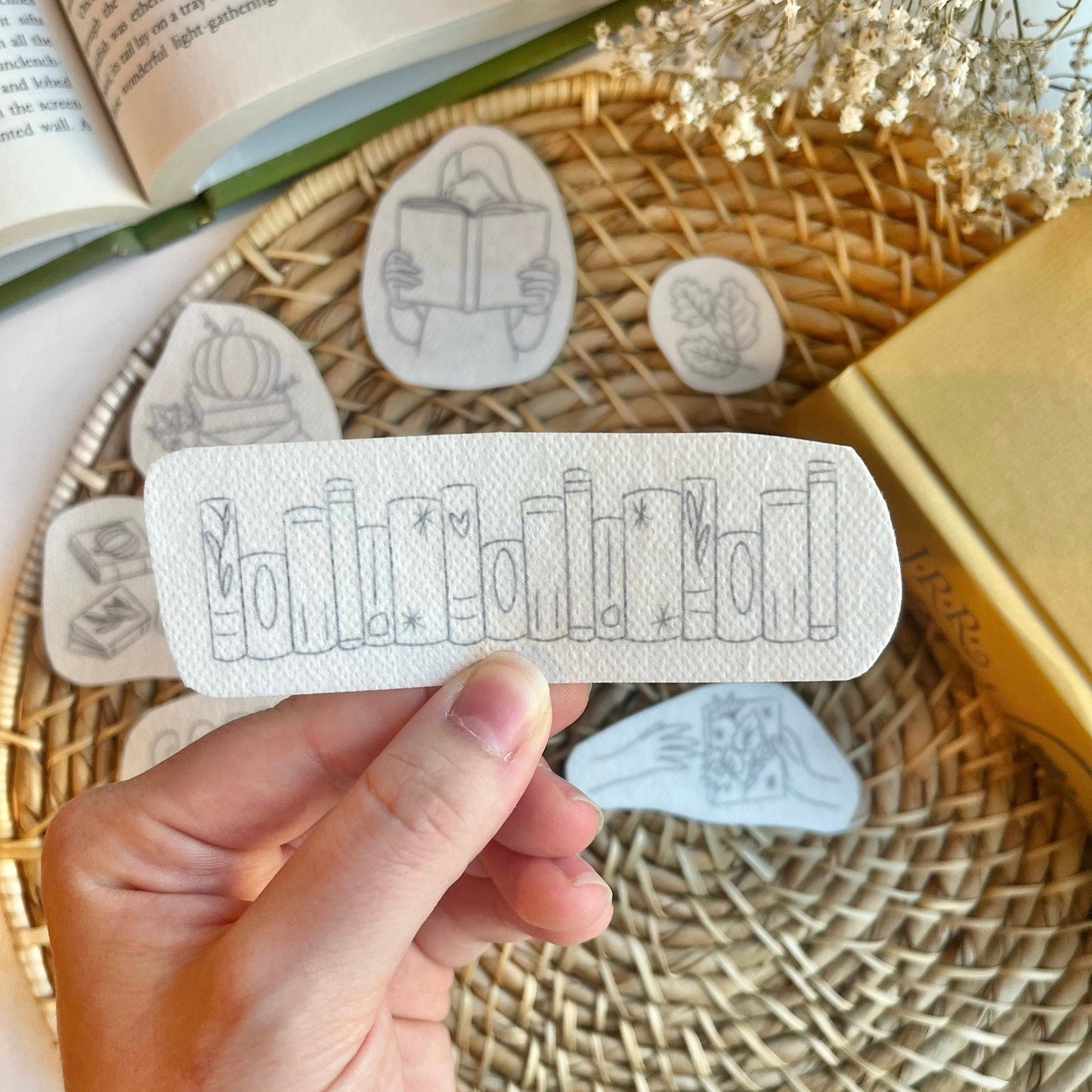 Bookish Fall Stick and Stitch Hand Embroidery Designs
