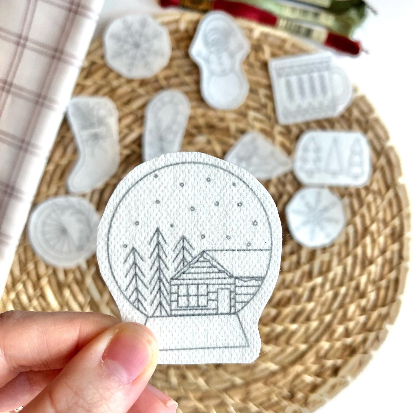 Printable Stick and Stitch Embroidery Designs Christmas Sewing Patterns Download Stick n Stitch Print Sheet Cozy Embroidery Christmas Gifts