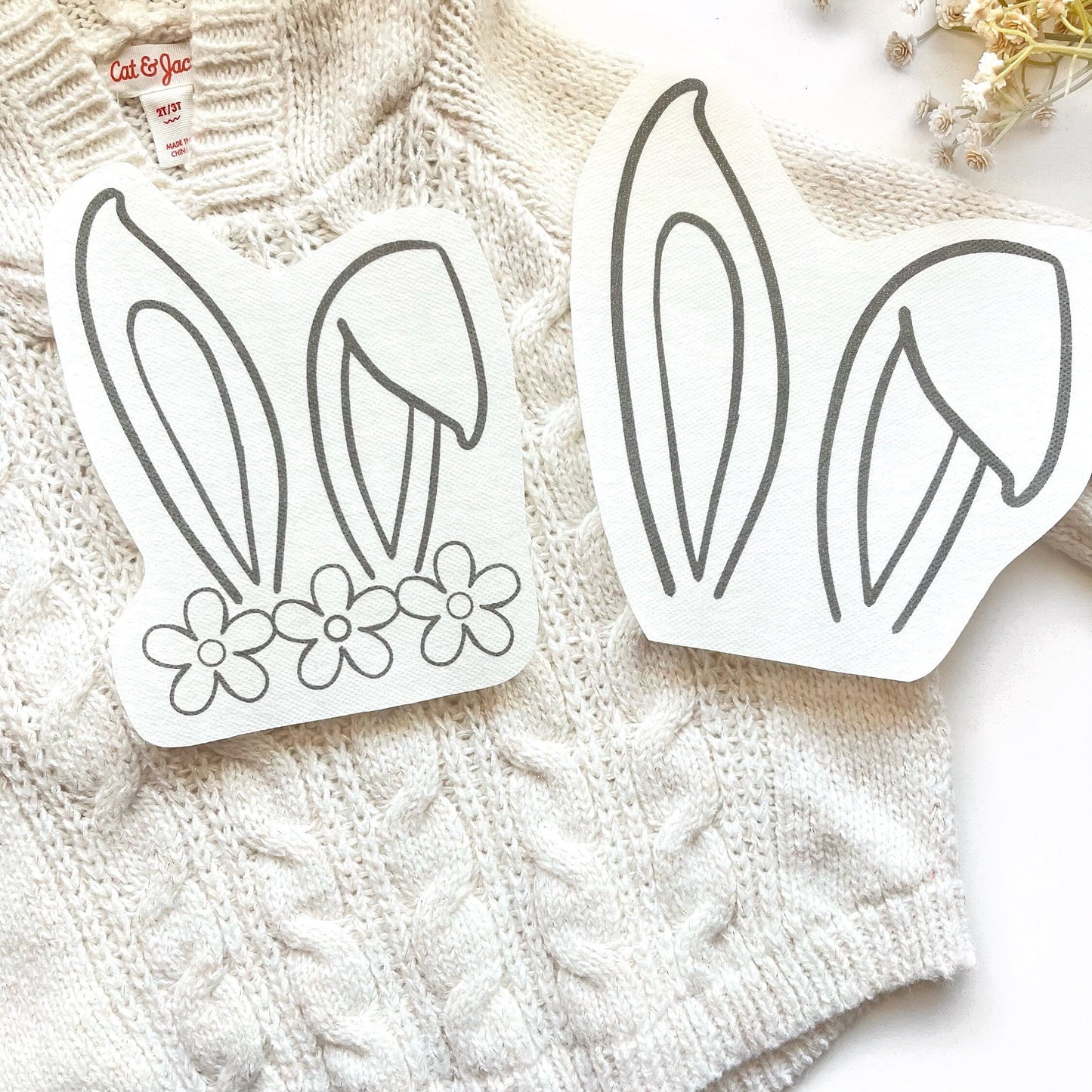 Easter HandEmbroidery Bundle Downloadable Bunny Embroidery Patterns DIY Baby Sweater Printable Easter Stick and Stitch Embroidered Sweater