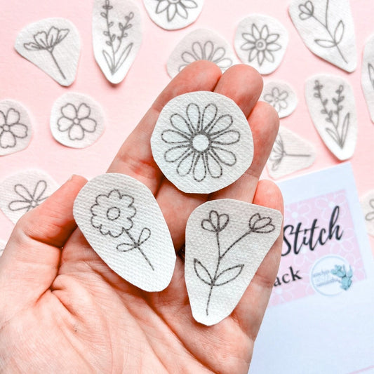 Mix & Match Flower Stick and Stitch Embroidery Pack