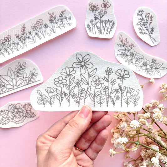 Wildflower Stick and Stitch Embroidery Pattern Pack