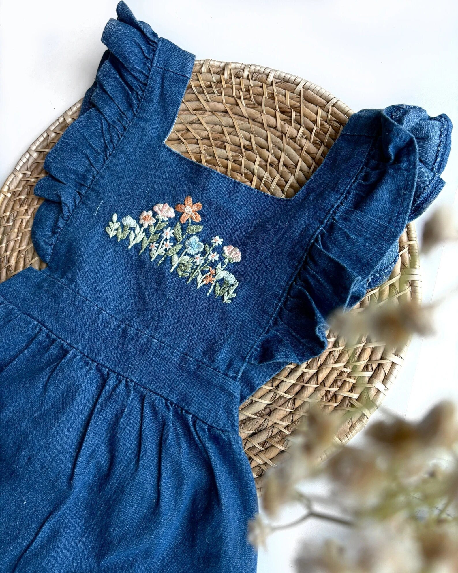 Flower Stick and Stitch Hand Embroidery Pattern, Floral Stick and Stitch Transfer, Embroidery PDF, Hand Embroidery Clothing Stick and Stitch