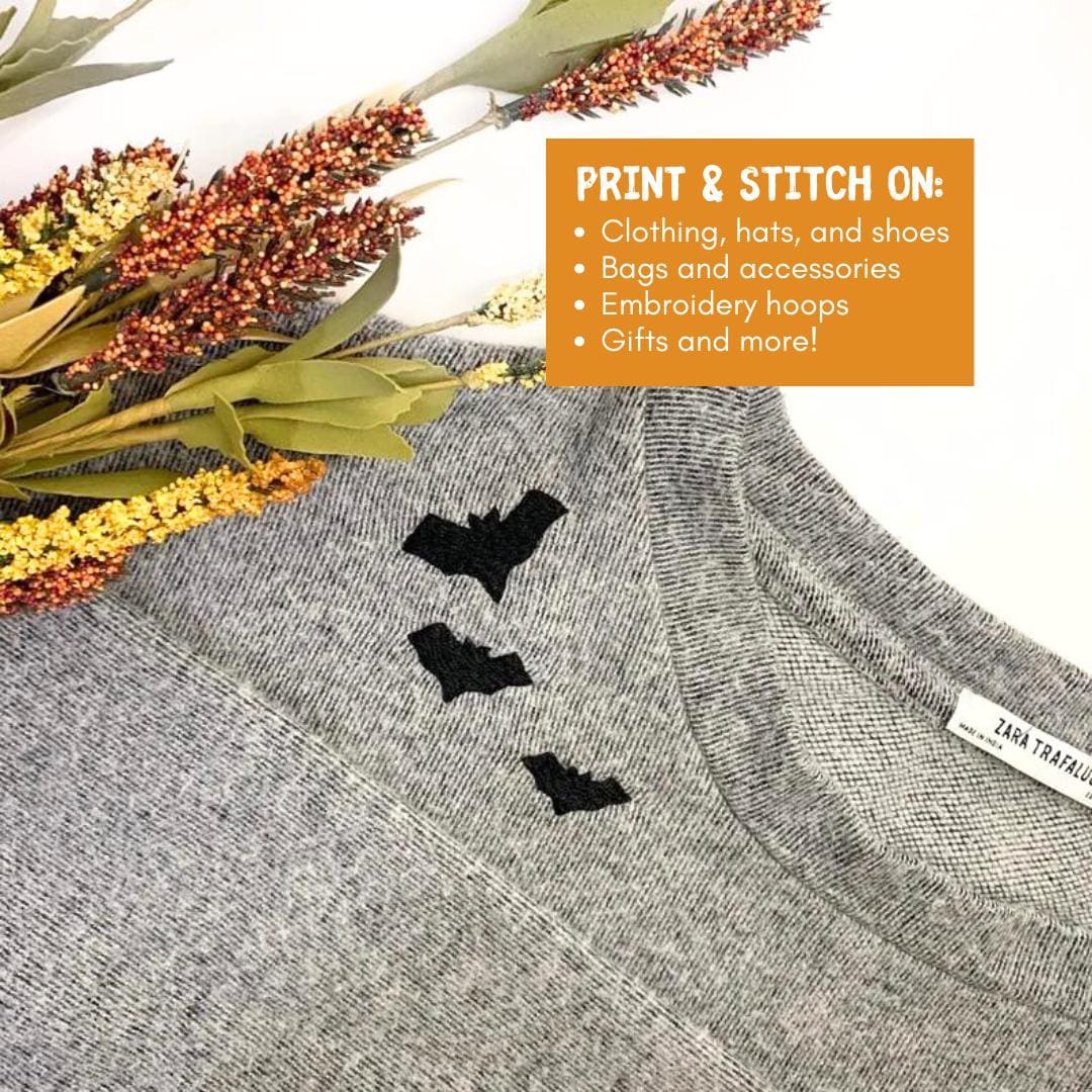 Halloween Stick and Stitch Embroidery Patterns Printable Stick and Stitch Transfers Print Sheet Embroidery Stick n Stitch PDF Designs Ghost