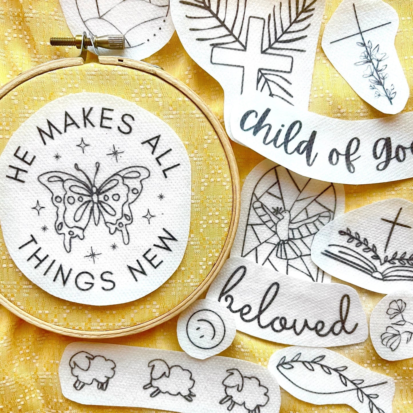 Christian Stick and Stitch Hand Embroidery Faith Pack