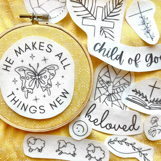 Christian Stick and Stitch Hand Embroidery Faith Pack