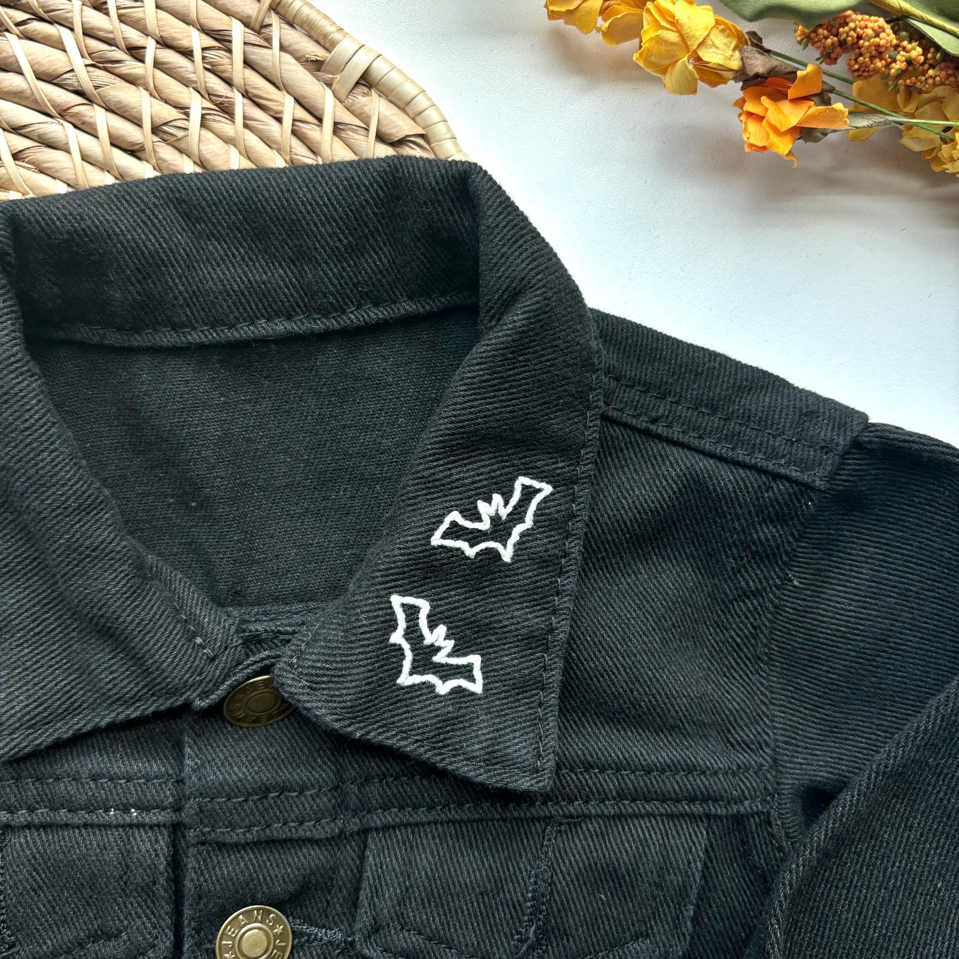 Halloween Stick and Stitch Embroidery Pack, Ghost Stick and Stitch Embroidery for Beginners, Bat Stick on Embroidery Pattern Transfer Patch