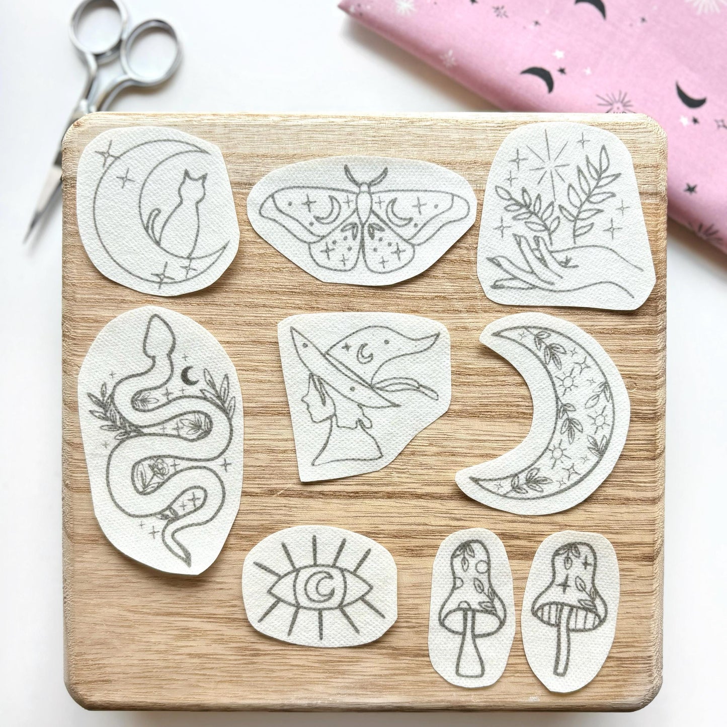 Celestial Stick and Stitch Witchy Hand Embroidery Patterns